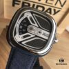 New Arrival Sevenfriday Model M1B/01, 47mm, Automatic Mechanical Movement, Multi-layer 3D Dial, Polished Bezel, Matte Blue Case with Blue Denim Strap