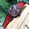 Original Design! New Arrival 2018! Seven Friday's Latest Model! Hot Seller! ~ Diameter 47mm x 13mm, Imported Waterproof Calf Leather Combined with Rubber Strap, Innovative Design Inspired by Red Racing Teams