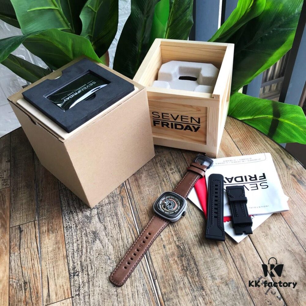 SevenFriday SF-B/01 Original Order Men's Mechanical Watch with Miyota 82S7 Movement, 47*13mm Case, Genuine Accessories Included