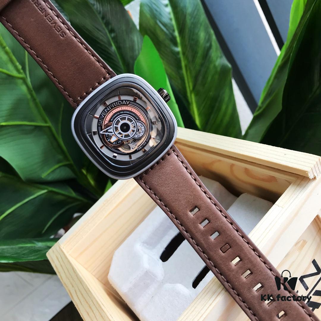 SevenFriday SF-B/01 Original Order Men's Mechanical Watch with Miyota 82S7 Movement, 47*13mm Case, Genuine Accessories Included