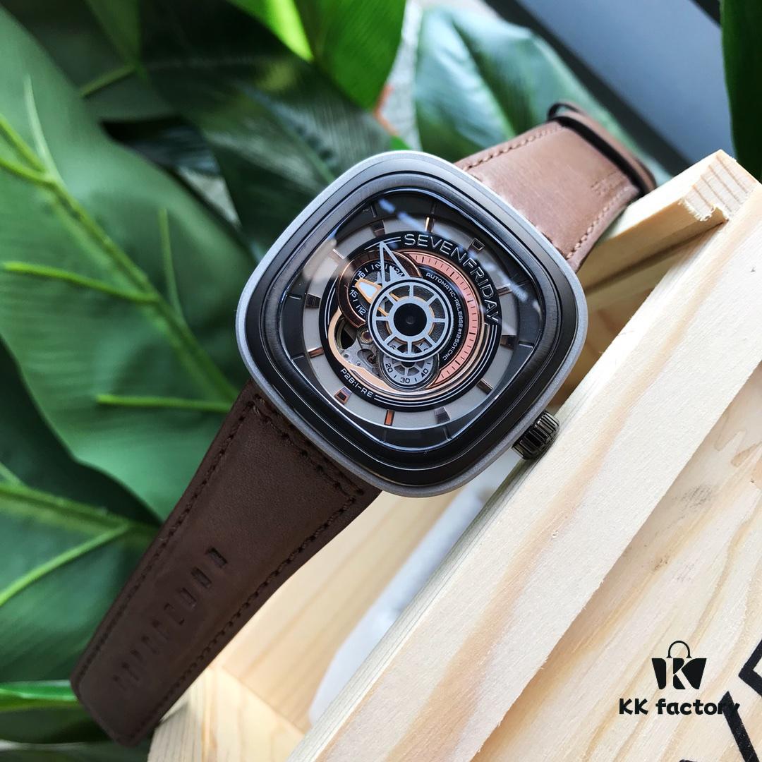 SevenFriday SF-B/01 Original Order Men's Mechanical Watch with Miyota 82S7 Movement, 47*13mm Case, Genuine Accessories Included