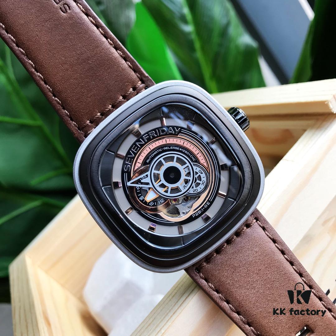 SevenFriday SF-B/01 Original Order Men's Mechanical Watch with Miyota 82S7 Movement, 47*13mm Case, Genuine Accessories Included