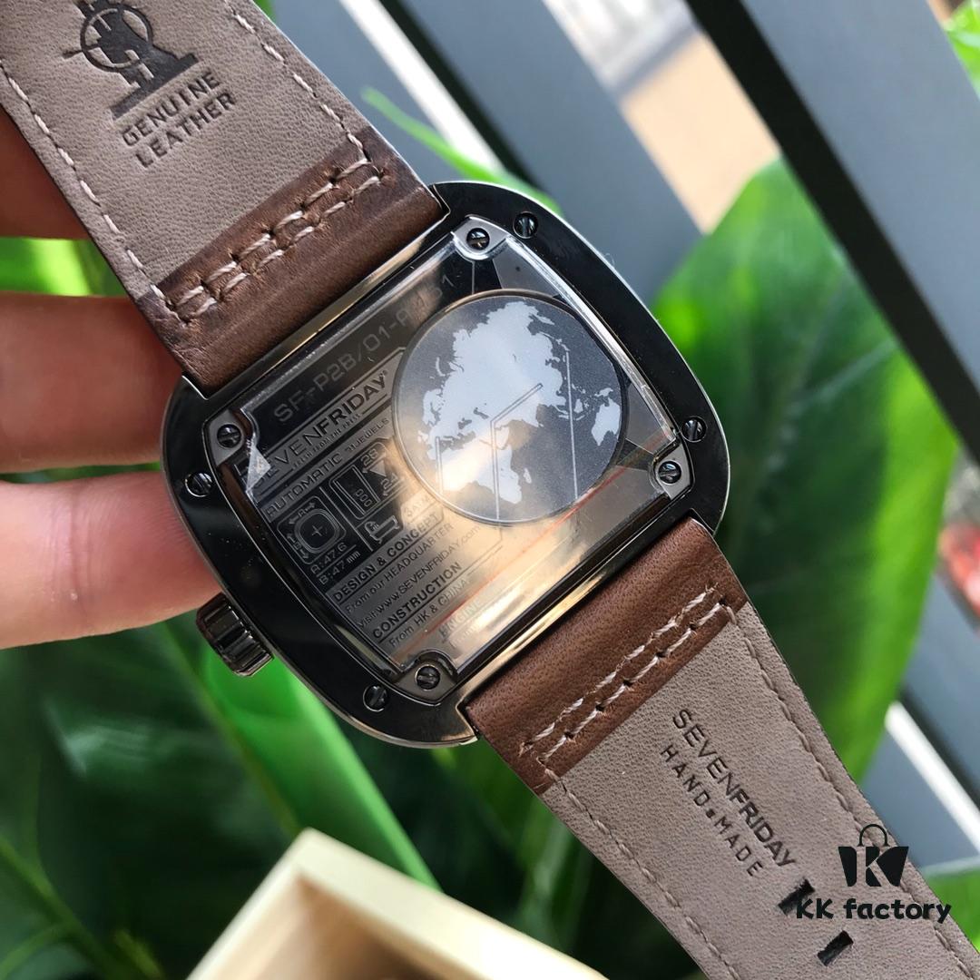 SevenFriday SF-B/01 Original Order Men's Mechanical Watch with Miyota 82S7 Movement, 47*13mm Case, Genuine Accessories Included