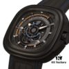New Arrival in Stock! SevenFriday SF-B/02 Bullrush Really 2017 Limited Edition Luxury Watch with Unique Disc Design Replacing Hands, 3D Full Appearance