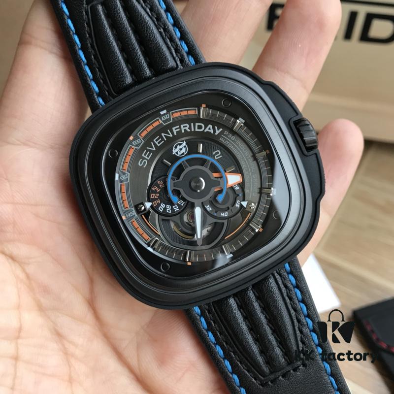 New Arrival in Stock! SevenFriday SF-B/02 Bullrush Really 2017 Limited Edition Luxury Watch with Unique Disc Design Replacing Hands, 3D Full Appearance