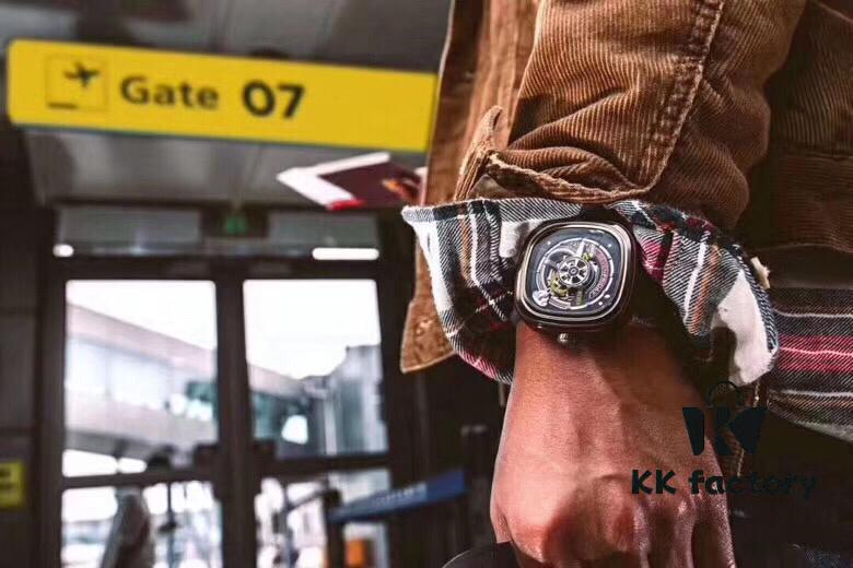 New Arrival SevenFriday, Only Original Factory Stock! Model S1/3, ~47mm Diameter, Genuine Mechanical Movement, Multi-Layer 3D Dial, Sharp Edges, Fully Polished Bezel, Matte Blue Case with Gray Canvas Strap, Highly Stylish, Comes with Original Packaging and an Additional Original Black Silicone Strap!