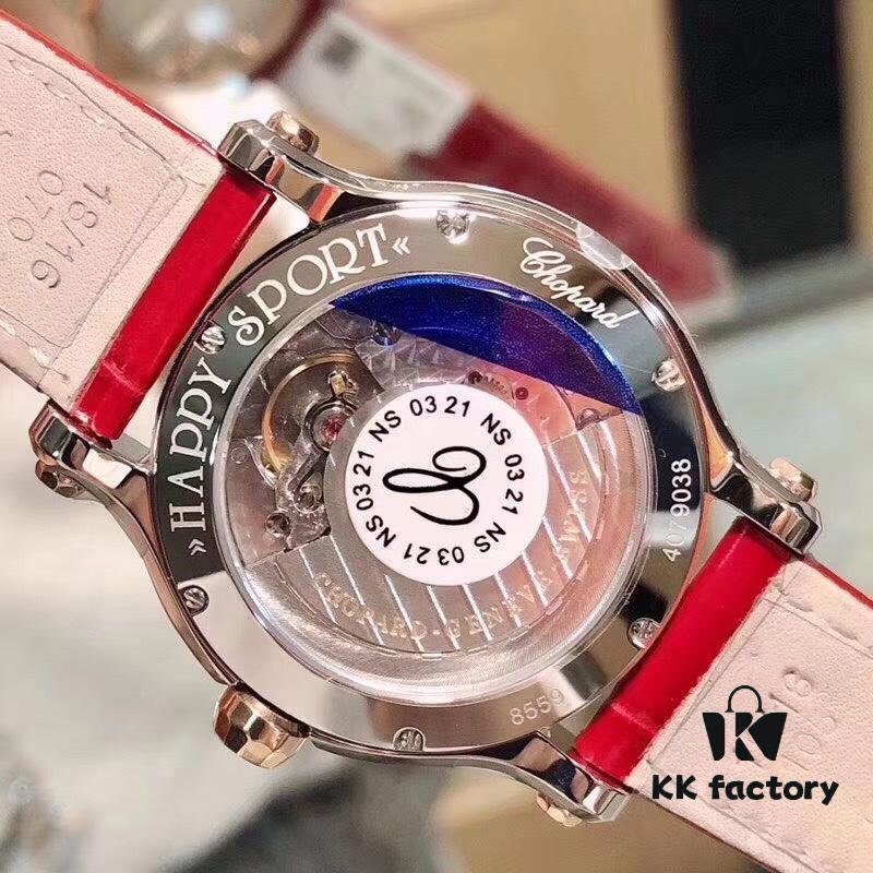 YF Factory New Arrival, V2 Version Chopard Happy Diamonds Series Ladies' Watch with Mother-of-Pearl Dial and Full Gold Case