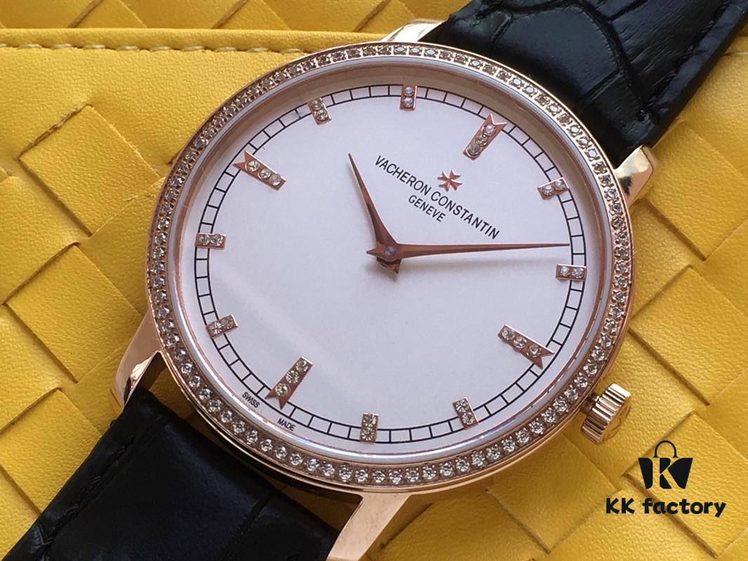 Top Market Version Vacheron Constantin PATRIMONIA Collection Unisex Couple's Watch Model 43076-OOOP-9875 Equipped with Imported 9015 Movement Modified to Replicate Original Vacheron Constantin Cal.1120 - Men's Diameter 41mm, Women's 33mm, Thickness 8mm