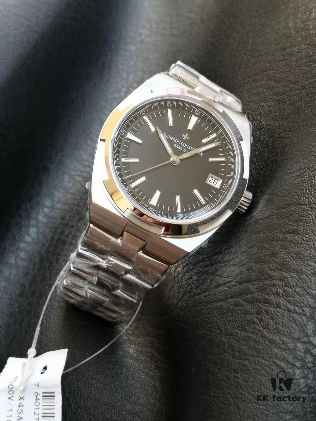 8F Luxury: Vacheron Constantin Overseas Tourbillon 4500V/110A-B126 Watch (Stainless Steel - Silver Dial with Sunburst Satin Silk Finish, Velvet-Like Smooth Bezel, 18K Gold Hour Markers, Hands with White Luminescent Coating, Custom 5100 Fully Automatic Movement, 41mm), Dedicated to the Bold and Resolute Traveler, Heaven Protects the Globe