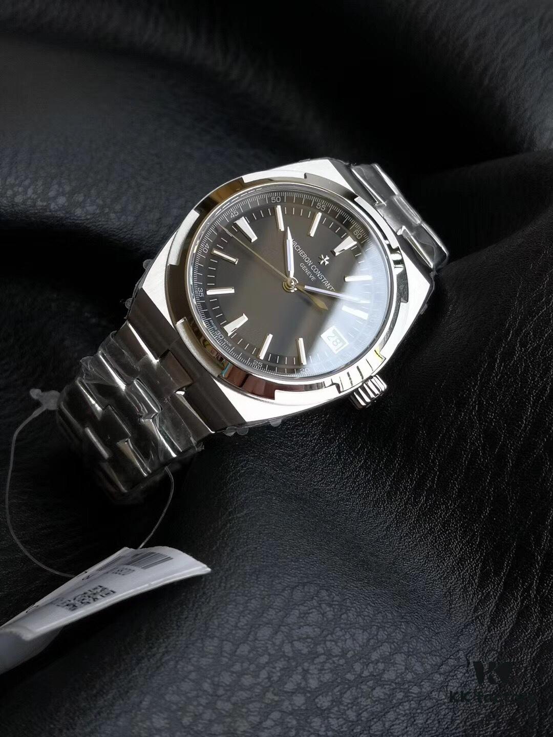 8F Luxury: Vacheron Constantin Overseas Tourbillon 4500V/110A-B126 Watch (Stainless Steel - Silver Dial with Sunburst Satin Silk Finish, Velvet-Like Smooth Bezel, 18K Gold Hour Markers, Hands with White Luminescent Coating, Custom 5100 Fully Automatic Movement, 41mm), Dedicated to the Bold and Resolute Traveler, Heaven Protects the Globe