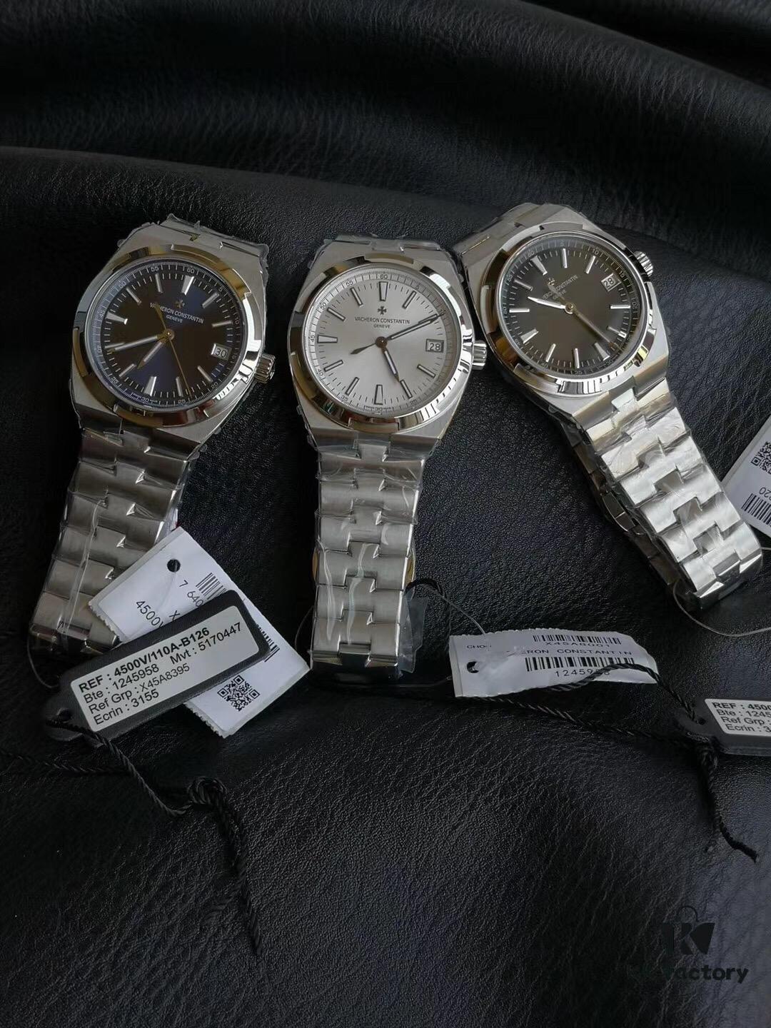 8F Luxury: Vacheron Constantin Overseas Tourbillon 4500V/110A-B126 Watch (Stainless Steel - Silver Dial with Sunburst Satin Silk Finish, Velvet-Like Smooth Bezel, 18K Gold Hour Markers, Hands with White Luminescent Coating, Custom 5100 Fully Automatic Movement, 41mm), Dedicated to the Bold and Resolute Traveler, Heaven Protects the Globe