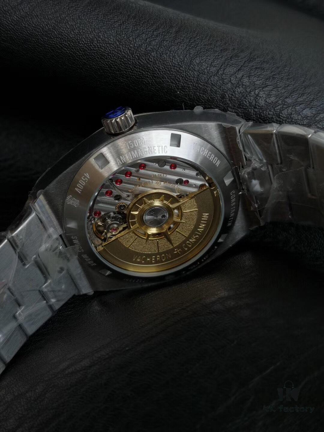 8F Luxury: Vacheron Constantin Overseas Tourbillon 4500V/110A-B126 Watch (Stainless Steel - Silver Dial with Sunburst Satin Silk Finish, Velvet-Like Smooth Bezel, 18K Gold Hour Markers, Hands with White Luminescent Coating, Custom 5100 Fully Automatic Movement, 41mm), Dedicated to the Bold and Resolute Traveler, Heaven Protects the Globe