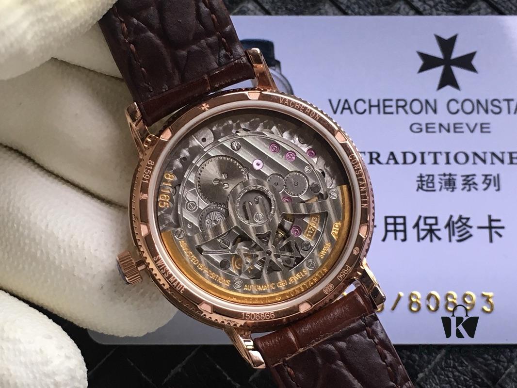 Top Version, New Year Celebration Model, Vacheron Constantin PATRIMONY Heritage Series, Men's and Women's Couple Watch, Model 43076-OOOP-9875, Equipped with Imported 9015 Modified Replica of Original Vacheron Constantin Cal.1120 Movement, Men's Diameter 41mm, Women's 33mm, Thickness 8mm, Each Watch Movement Has an Independent Serial Number (Real Shot, No Photoshop)