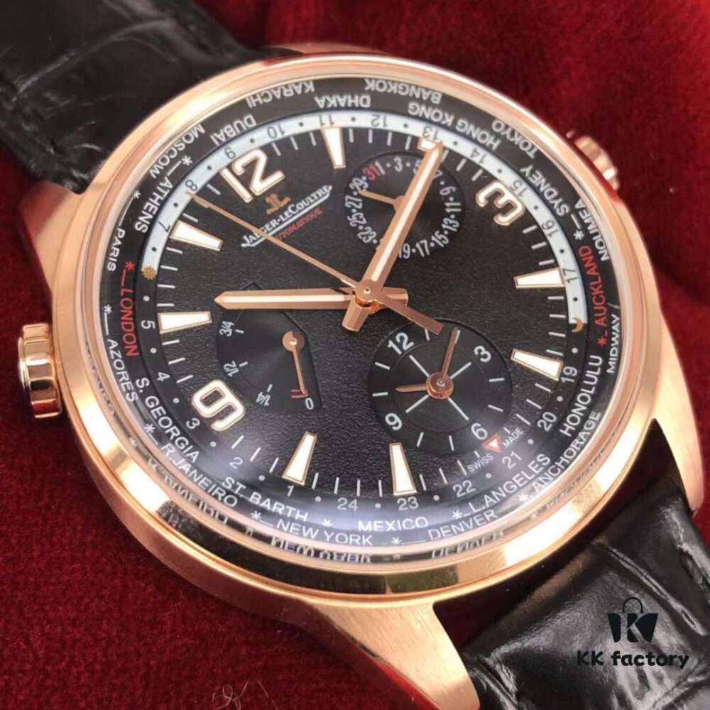 JL Jaeger LeCoultre Geophysic Geographic World Time Watch - Blue-Black Gradient and Full Black Dial, Sapphire Crystal, 936A/1 Automatic Movement