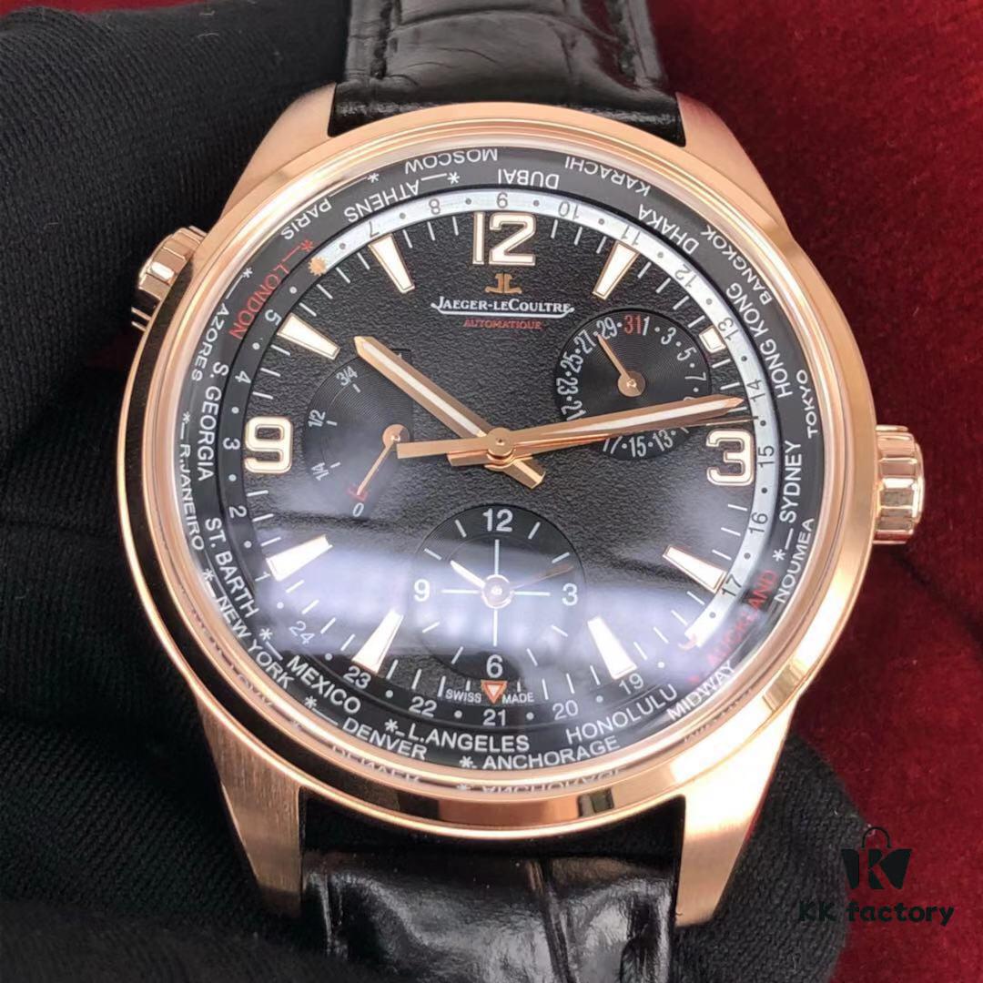 JL Jaeger LeCoultre Geophysic Geographic World Time Watch - Blue-Black Gradient and Full Black Dial, Sapphire Crystal, 936A/1 Automatic Movement