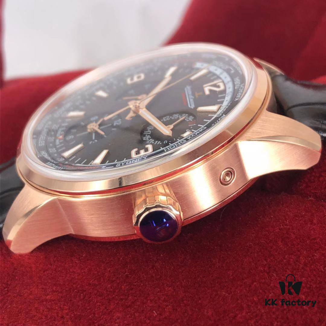 JL Jaeger LeCoultre Geophysic Geographic World Time Watch - Blue-Black Gradient and Full Black Dial, Sapphire Crystal, 936A/1 Automatic Movement