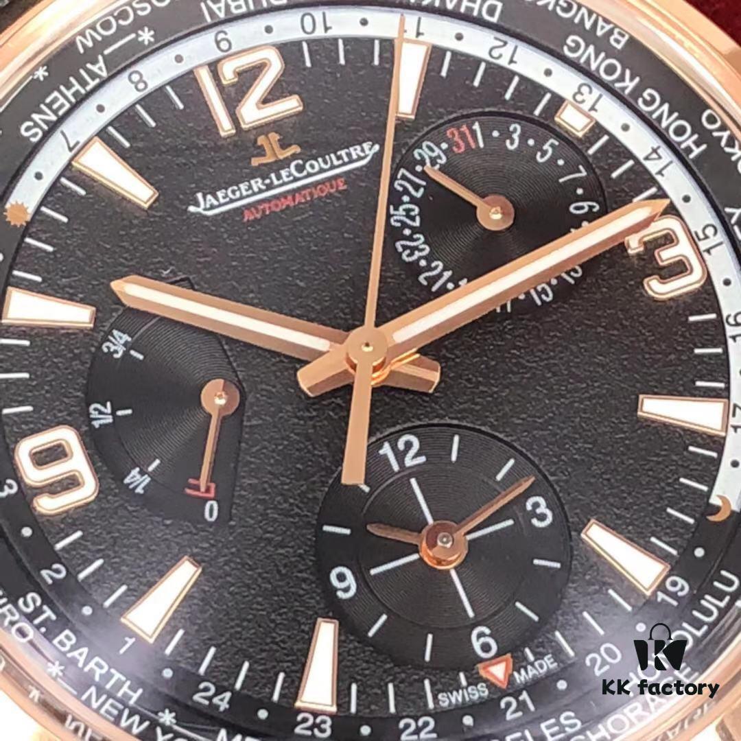 JL Jaeger LeCoultre Geophysic Geographic World Time Watch - Blue-Black Gradient and Full Black Dial, Sapphire Crystal, 936A/1 Automatic Movement