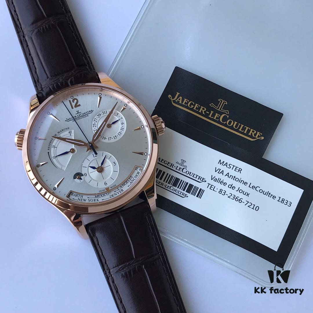 TWA Factory V2 Upgraded Version #39495 | Highest Market Version JL Jaeger LeCoultre 'Geophysicist Master' Multifunction Watch with Cal.939A Movement, 42mm 316L Stainless Steel Case, Date Display, Dual Time Zone, Power Reserve Indicator