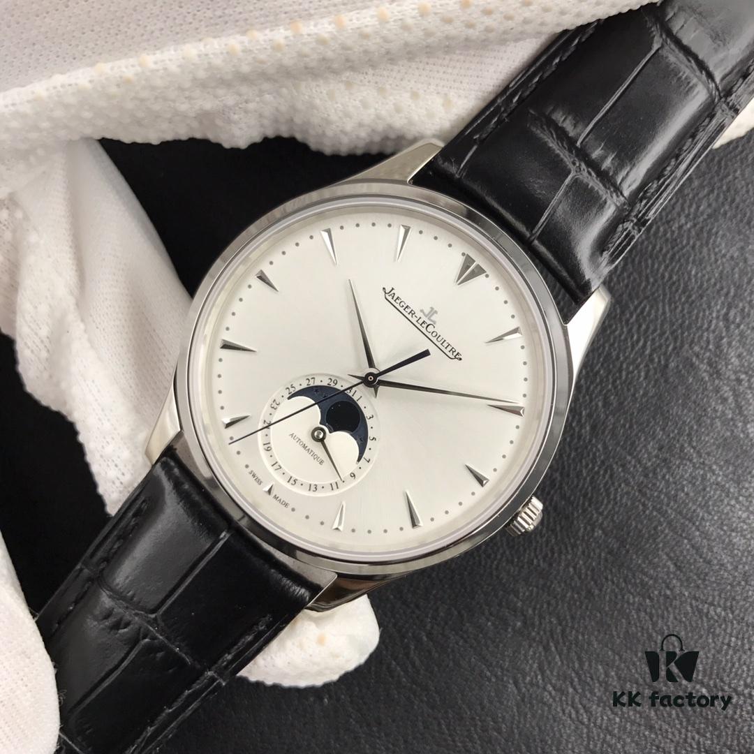 ZF Presents 'Thin Achievements, Annual Masterpiece' – New ZF Jaeger Moon Phase Master Series, 39mm x 9.9mm Case Diameter Matching Original, Lunar and Solar Calendar Dual Display at 6 o'clock Subdial, Moon Phase Completes One Rotation Per Month, Functions Identical to Genuine