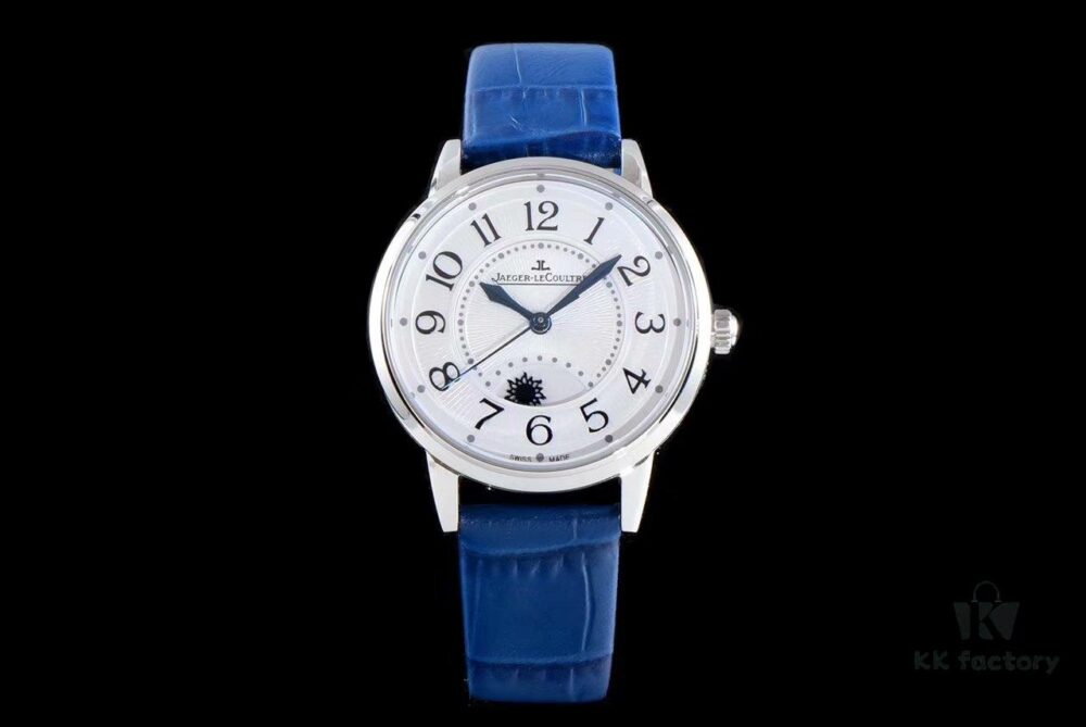 BF Fine Collection Jaeger LeCoultre Rendez-Vous Series Upgraded Version Released with Imported Italian Cow Leather Strap, Top-Quality Blued Steel Hands, Equipped with Modified Imported 9015 Movement Replacing Original Cal.898A Automatic Self-Winding Movement (No Additional Plate), Featuring Day-Night Display, Diameter: 34mm, Thickness: 10mm