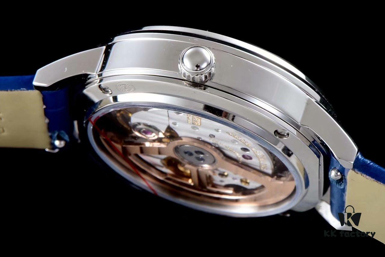 BF Fine Collection Jaeger LeCoultre Rendez-Vous Series Upgraded Version Released with Imported Italian Cow Leather Strap, Top-Quality Blued Steel Hands, Equipped with Modified Imported 9015 Movement Replacing Original Cal.898A Automatic Self-Winding Movement (No Additional Plate), Featuring Day-Night Display, Diameter: 34mm, Thickness: 10mm