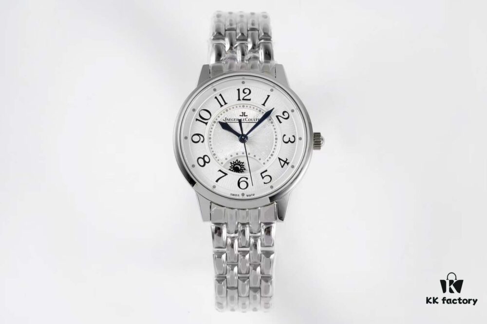 BF Fine Collection Jaeger LeCoultre Rendez-Vous Series with Imported 316L Stainless Steel Bracelet, Top-Quality Blued Steel Hands, Equipped with Modified Imported 9015 Movement Simulating Original Cal. 898A Automatic Self-Winding Movement (Without Additional Plate), Featuring Day-Night Display, Diameter: 34mm, Thickness: 10mm