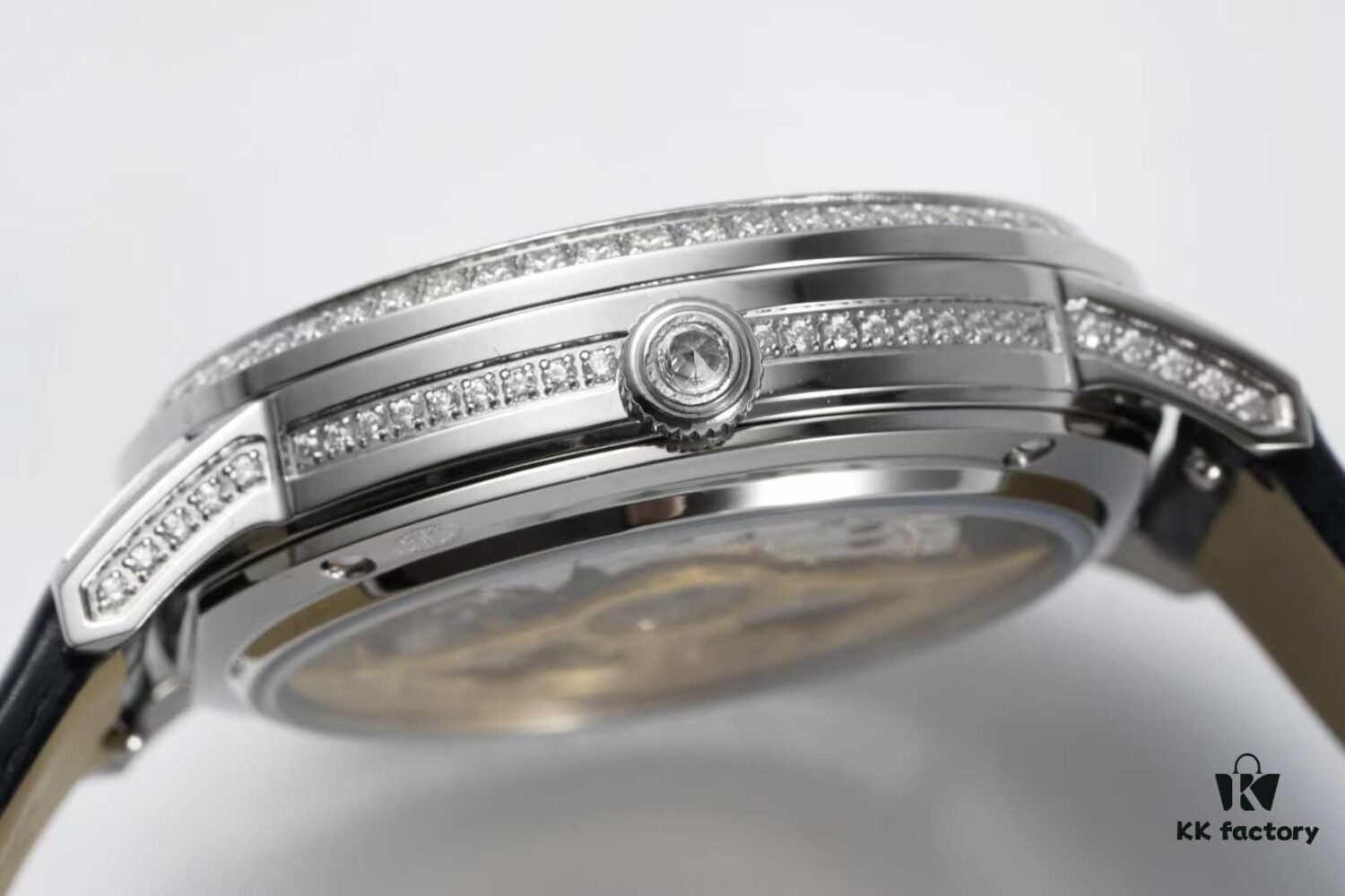 BF Fine Collection Jaeger LeCoultre Rendez-Vous Series with Imported Italian Cowhide Strap, Top-Grade Blued Steel Hands, Equipped with Modified 9015 Movement Replacing Original Cal.898A Automatic Self-Winding Movement (No Additional Bridge Plate), Featuring Day-Night Display, Diameter: 34mm, Thickness: 10mm