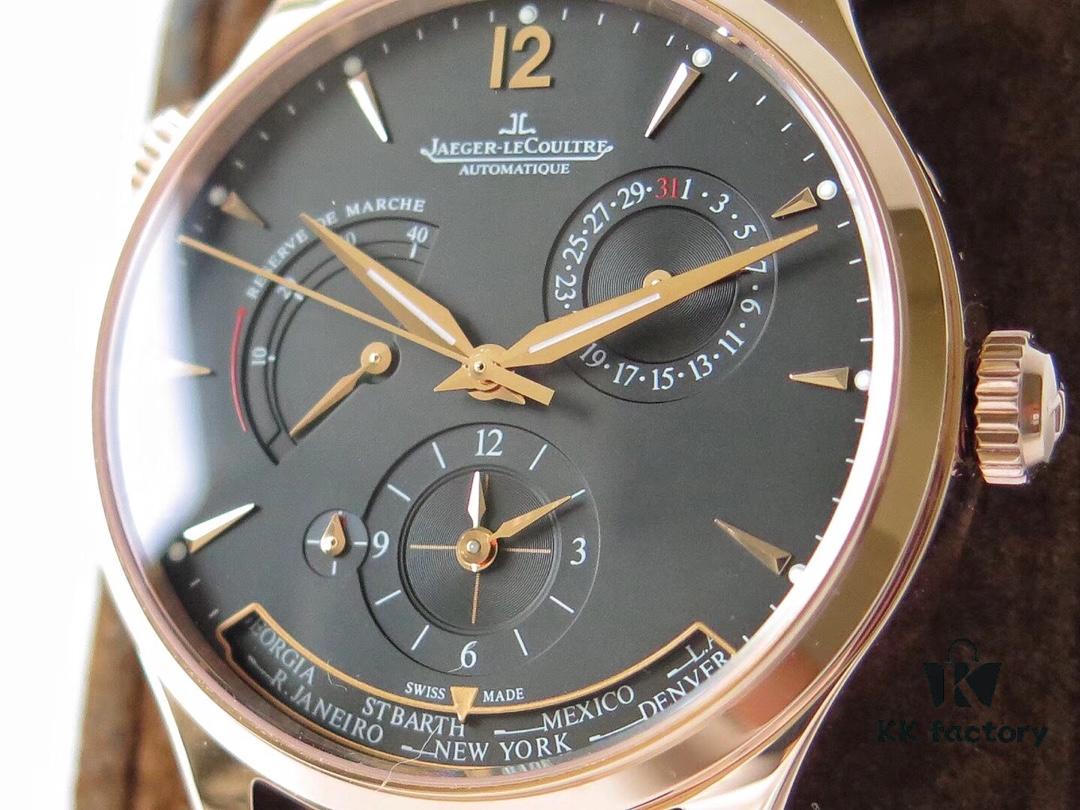 TWA Factory V2 Upgraded Version! [Top Market Edition] JL Jaeger LeCoultre 'Geophysicist Master' Multifunction Watch with Cal.939A Movement, 42mm Stainless Steel Case, Date Display, Dual Time Zone, Power Reserve Indicator