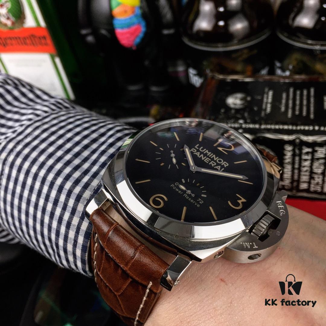 Panerai PANERAI Arc-coated Glass 47mm*16mm Full-grain Calf Leather Strap with Original Pin Buckle Automatic Mechanical A Watch from the Tough Guy