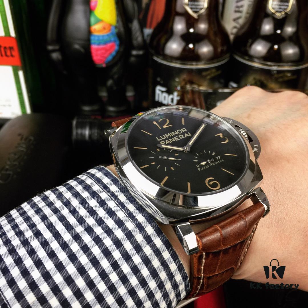 Panerai PANERAI Arc-coated Glass 47mm*16mm Full-grain Calf Leather Strap with Original Pin Buckle Automatic Mechanical A Watch from the Tough Guy