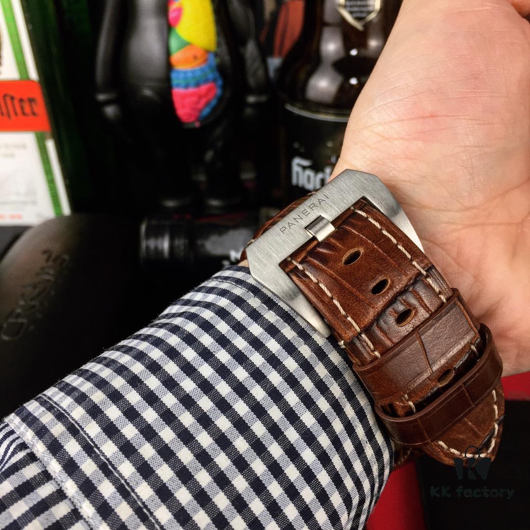 Panerai PANERAI Arc-coated Glass 47mm*16mm Full-grain Calf Leather Strap with Original Pin Buckle Automatic Mechanical A Watch from the Tough Guy