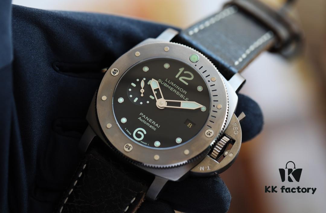 Panerai PANERAI Arc-shaped Coated Glass 47mm*16mm Full Grain Leather Strap with Original Pin Buckle Fully Automatic Mechanical Movement Bronze/Titanium Case A Watch from the Tough Man