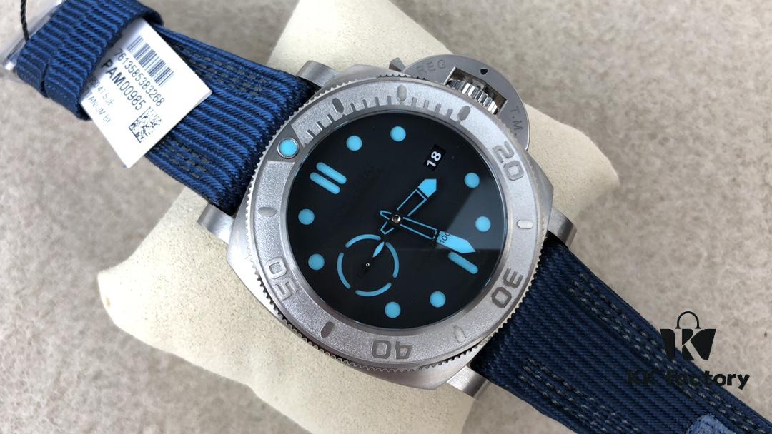 vsPAM985-47mm, Panerai 2019 Heartfelt Creation: Internal Floating Logo, Dimensional Numerical Bezel, Trigonic Clear Dial, PET Resin Fiber Strap, Perfect Fusion of Classic and Modern Design Elements, Breaking Self-limitations