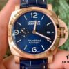 VS2020 New Arrival: 44MM 'Provocative Blue' Lumino Rosso Gold Panerai Watch PAM 1112