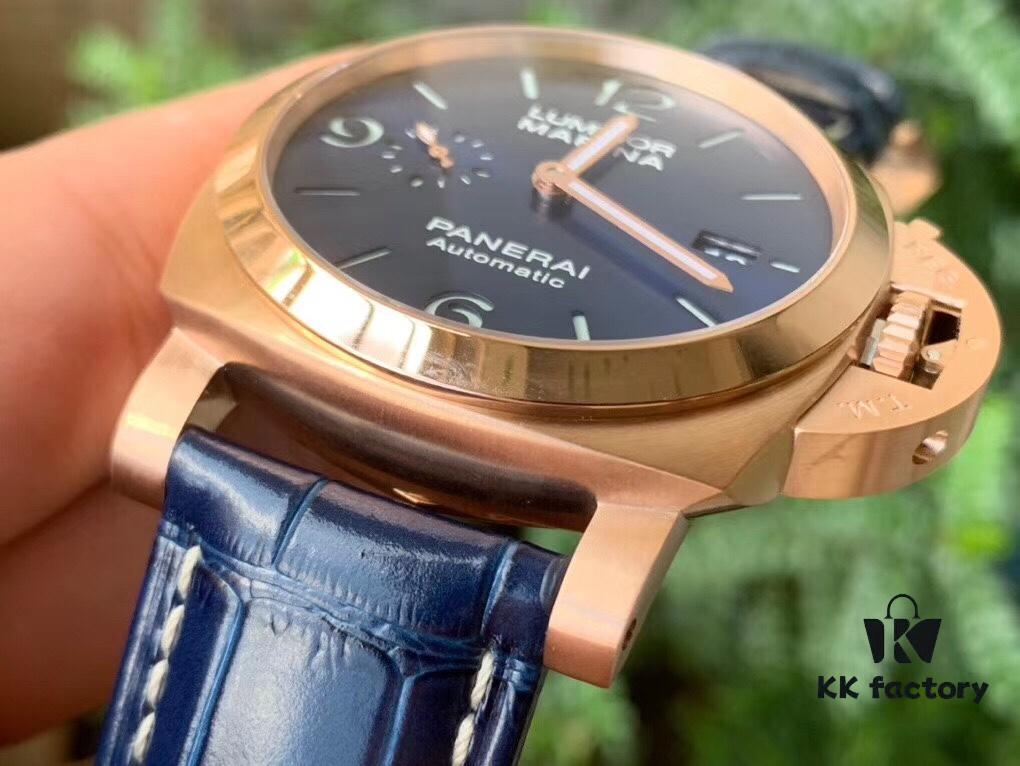 VS2020 New Arrival: 44MM 'Provocative Blue' Lumino Rosso Gold Panerai Watch PAM 1112