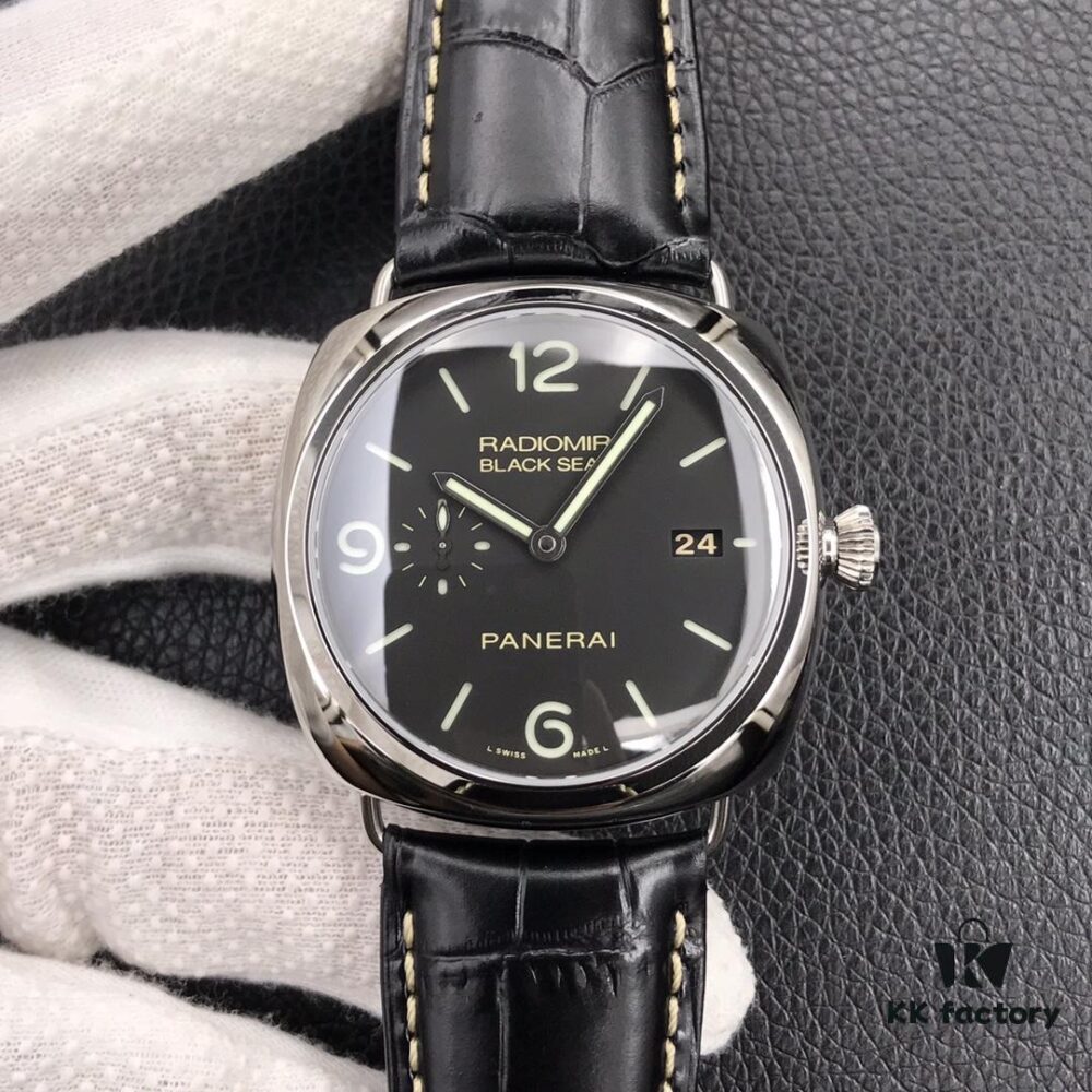VS Luxury Panerai Pam388, Classic Bridgeless Design, 45mm Case Easy to Wear, Full Polished 316L Stainless Steel with Sapphire Crystal and Sandwich Dial Structure
