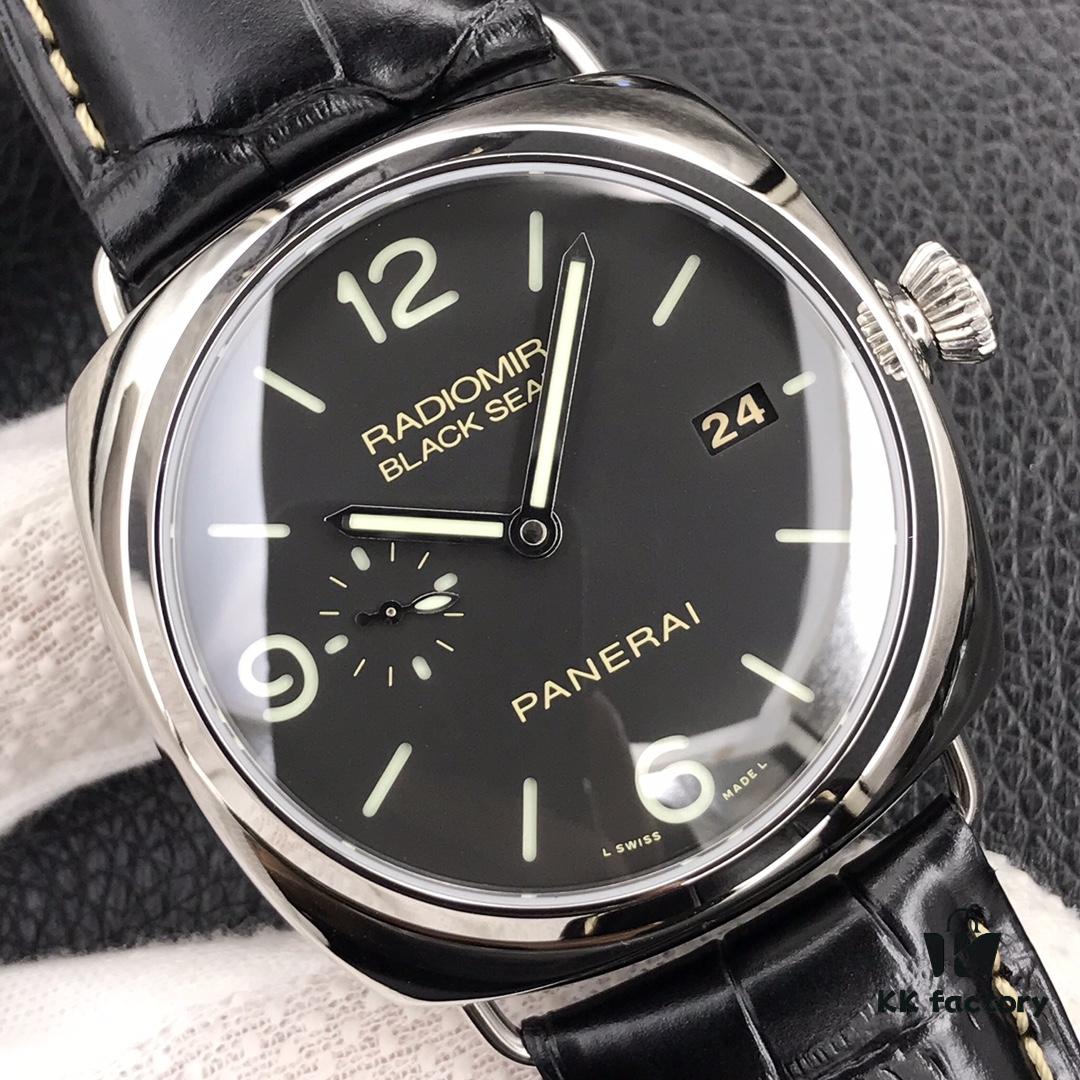 VS Luxury Panerai Pam388, Classic Bridgeless Design, 45mm Case Easy to Wear, Full Polished 316L Stainless Steel with Sapphire Crystal and Sandwich Dial Structure