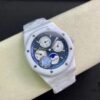 APS AP Royal Oak Series White Ceramic 26579 True Moon Phase Grande Tapisserie Dial 41mm Authentic Automatic Movement 5134 Slim 10.5mm Real Functions