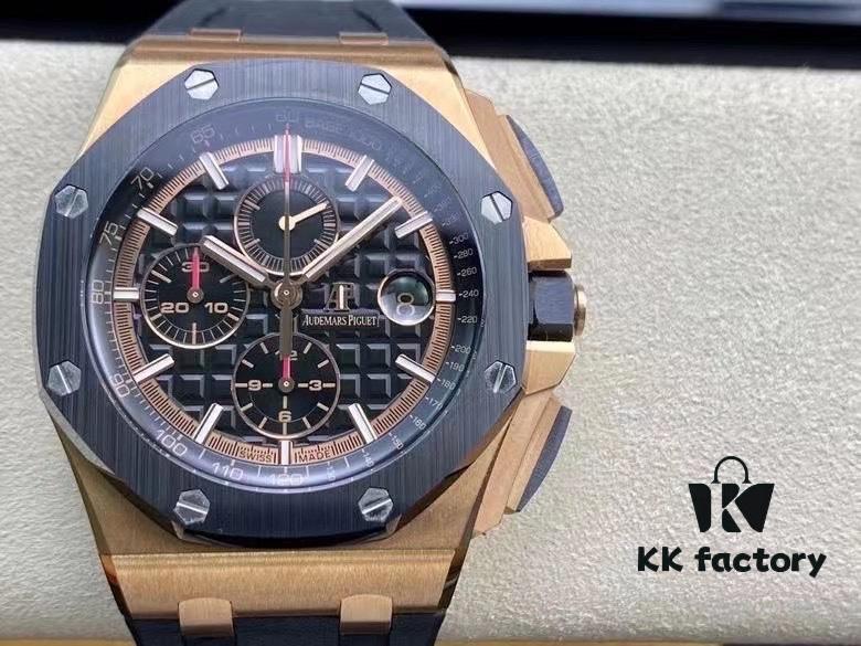 JF🔥Masterpiece Audemars Piguet Royal Oak Offshore Chronograph Series, 44MM Diameter, Full Ceramic Bezel