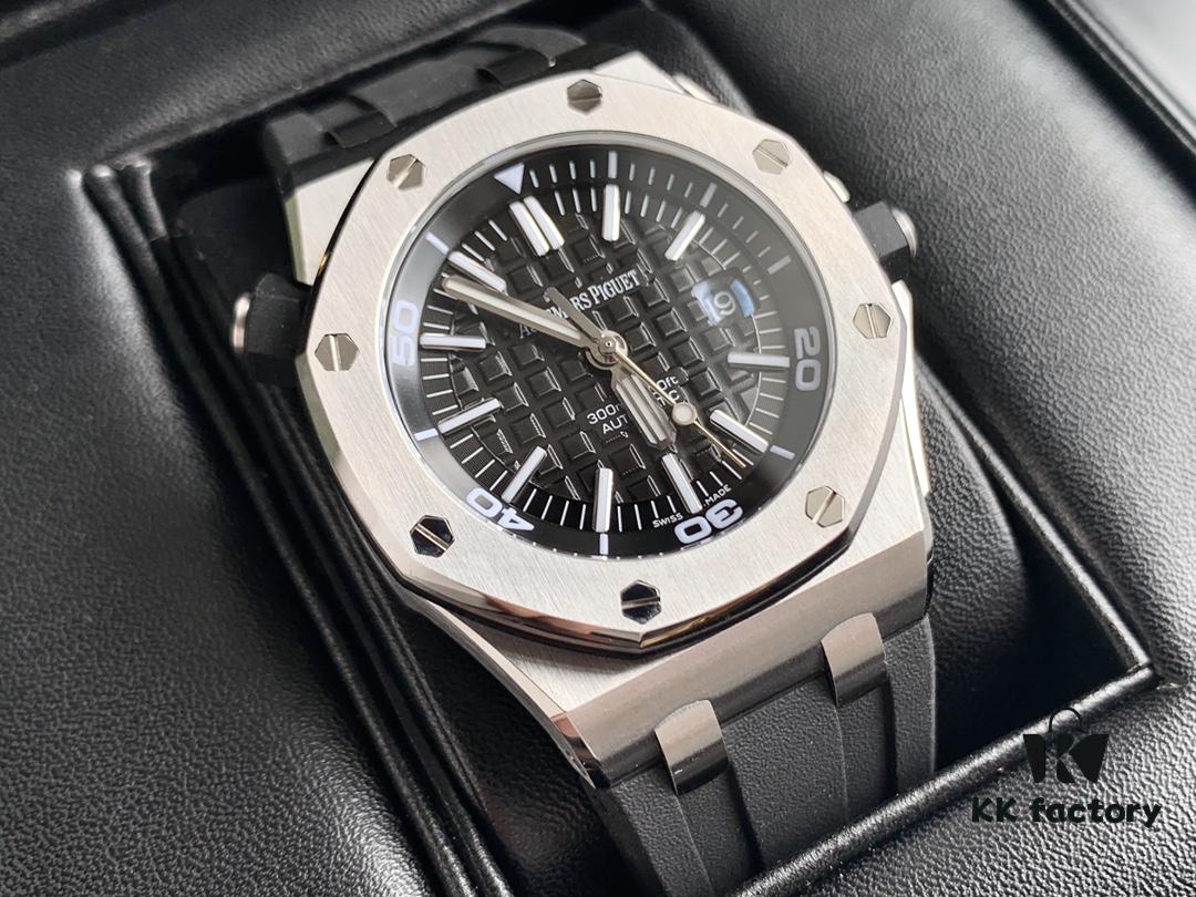 Royal Oak 15710 Features the Regular Octagonal Case with Eight Decorative Screws, Exuding a Rugged and Masculine Charm