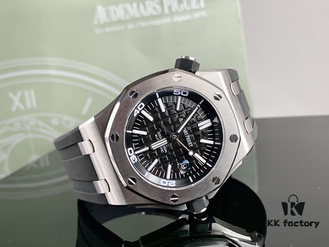 Royal Oak 15710 Features the Regular Octagonal Case with Eight Decorative Screws, Exuding a Rugged and Masculine Charm