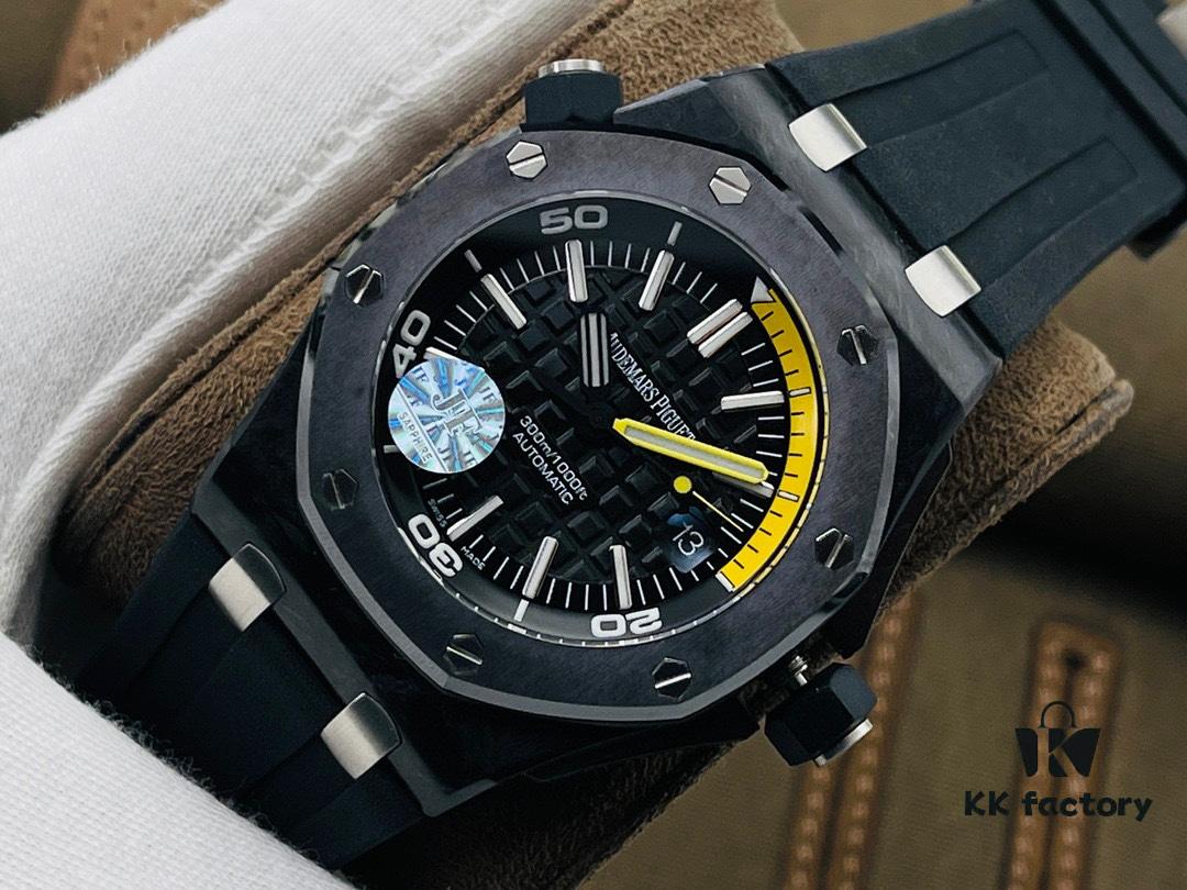 JF Factory 2021 Top Recommendation - AP Royal Oak Offshore 15706 Carbon Fiber Case with Ceramic Bezel - Super V9 Upgraded Version