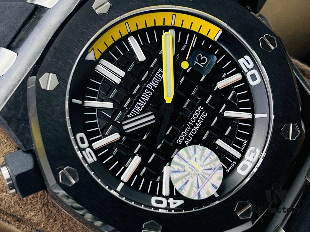 JF Factory 2021 Top Recommendation - AP Royal Oak Offshore 15706 Carbon Fiber Case with Ceramic Bezel - Super V9 Upgraded Version