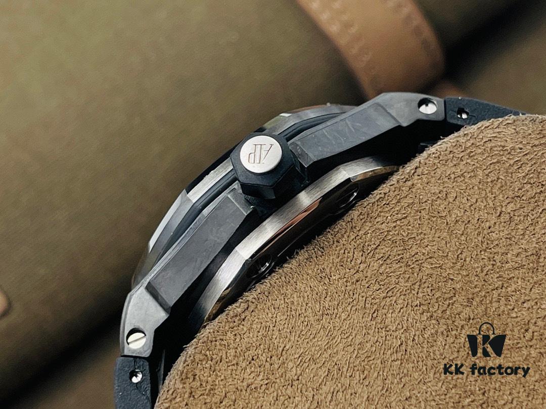 JF Factory 2021 Top Recommendation - AP Royal Oak Offshore 15706 Carbon Fiber Case with Ceramic Bezel - Super V9 Upgraded Version