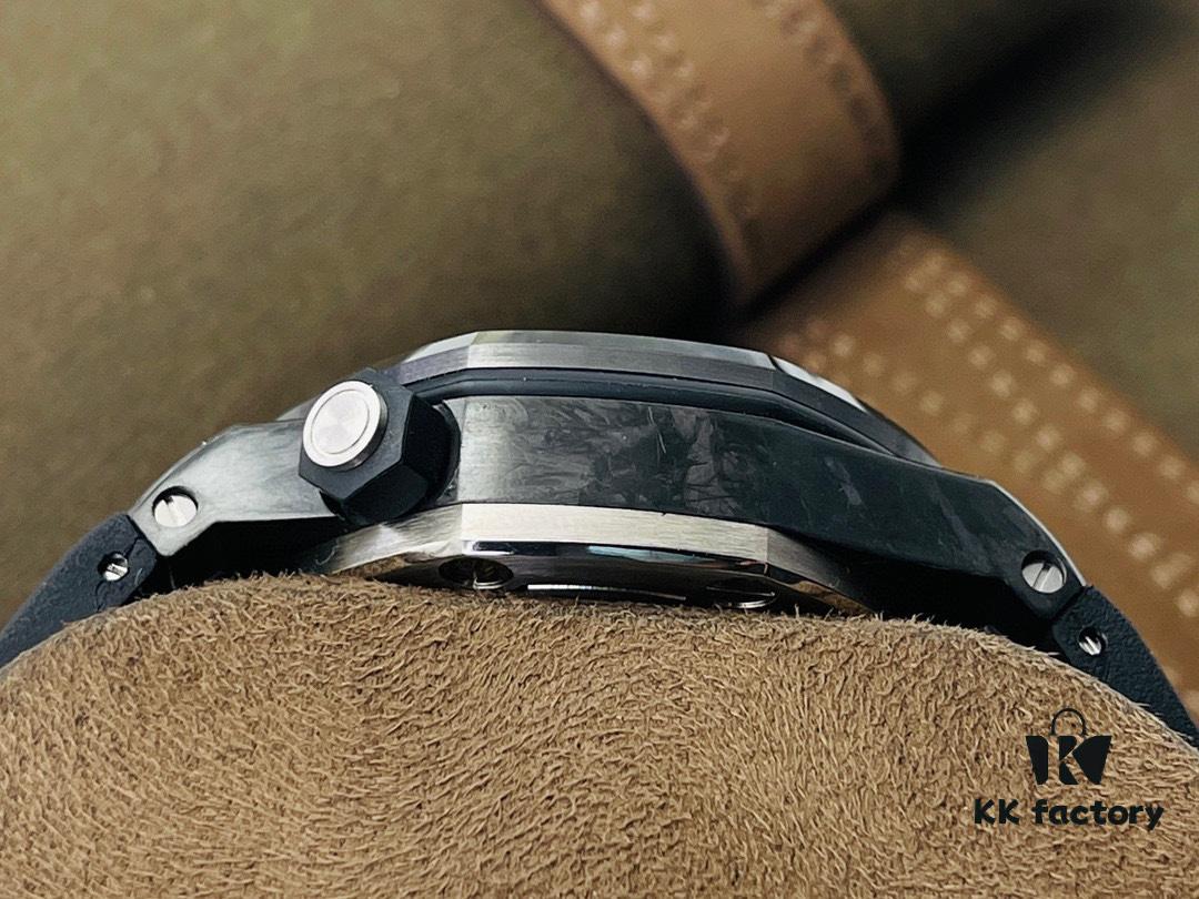 JF Factory 2021 Top Recommendation - AP Royal Oak Offshore 15706 Carbon Fiber Case with Ceramic Bezel - Super V9 Upgraded Version