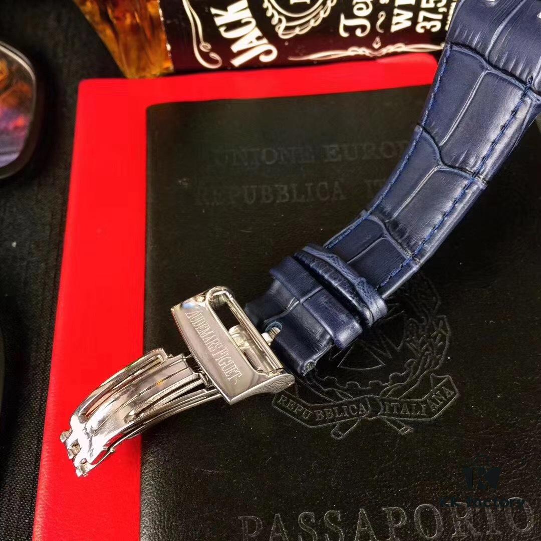 Royal Oak Offshore Meteorite Series Fully Set with Diamonds, Equipped with Modified Original Cal.3120 Ultra-Thin Automatic Movement, Italian Cowhide Strap, Original Buckle, One Year of Technical Refinement Achieves the Thinnest Full-Diamond Mechanical Watch on the Market, Size 41mm * 10mm