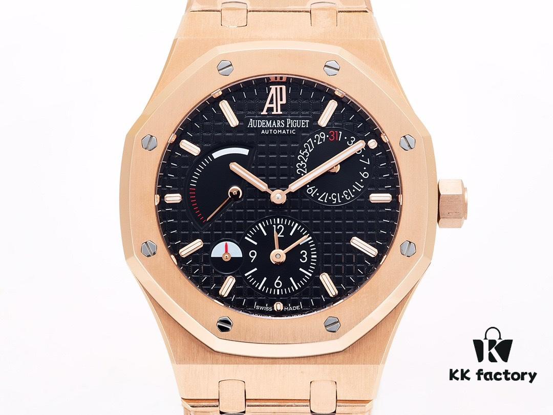 TWA Release Latest Overseas Novelty - Finally a Replica Detox Version Arrives: Dual Time Zone, AP Audemars Piguet Royal Oak 26120ST.OO.1220ST.01, Featuring Caliber 2329/2846 Automatic Movement, 316L Stainless Steel Case, 41mm x 13.5mm, Scratch-Resistant Sapphire Crystal with Functions Including Hours, Minutes, Date, Power Reserve Indicator, Second Time Zone, and 24-Hour Display, Luminescent Hands, Original Folding Clasp with Clear Logo