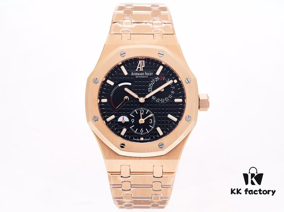 TWA Release Latest Overseas Novelty - Finally a Replica Detox Version Arrives: Dual Time Zone, AP Audemars Piguet Royal Oak 26120ST.OO.1220ST.01, Featuring Caliber 2329/2846 Automatic Movement, 316L Stainless Steel Case, 41mm x 13.5mm, Scratch-Resistant Sapphire Crystal with Functions Including Hours, Minutes, Date, Power Reserve Indicator, Second Time Zone, and 24-Hour Display, Luminescent Hands, Original Folding Clasp with Clear Logo