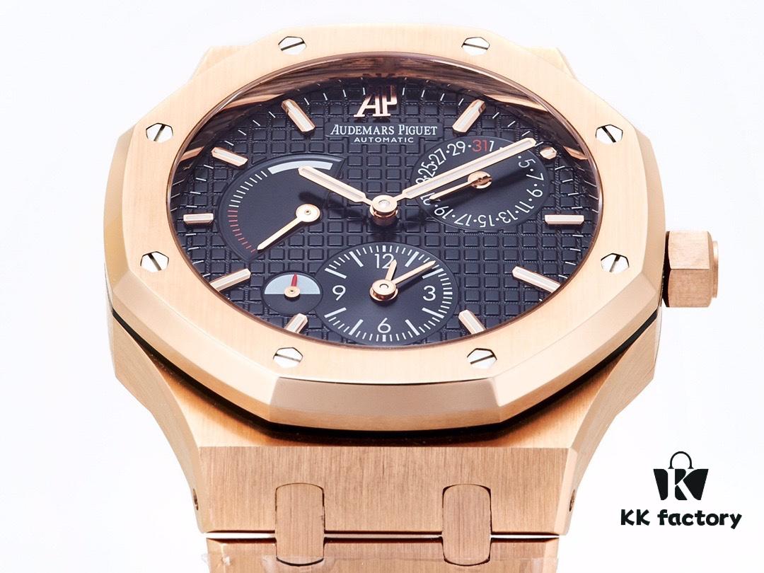 TWA Release Latest Overseas Novelty - Finally a Replica Detox Version Arrives: Dual Time Zone, AP Audemars Piguet Royal Oak 26120ST.OO.1220ST.01, Featuring Caliber 2329/2846 Automatic Movement, 316L Stainless Steel Case, 41mm x 13.5mm, Scratch-Resistant Sapphire Crystal with Functions Including Hours, Minutes, Date, Power Reserve Indicator, Second Time Zone, and 24-Hour Display, Luminescent Hands, Original Folding Clasp with Clear Logo