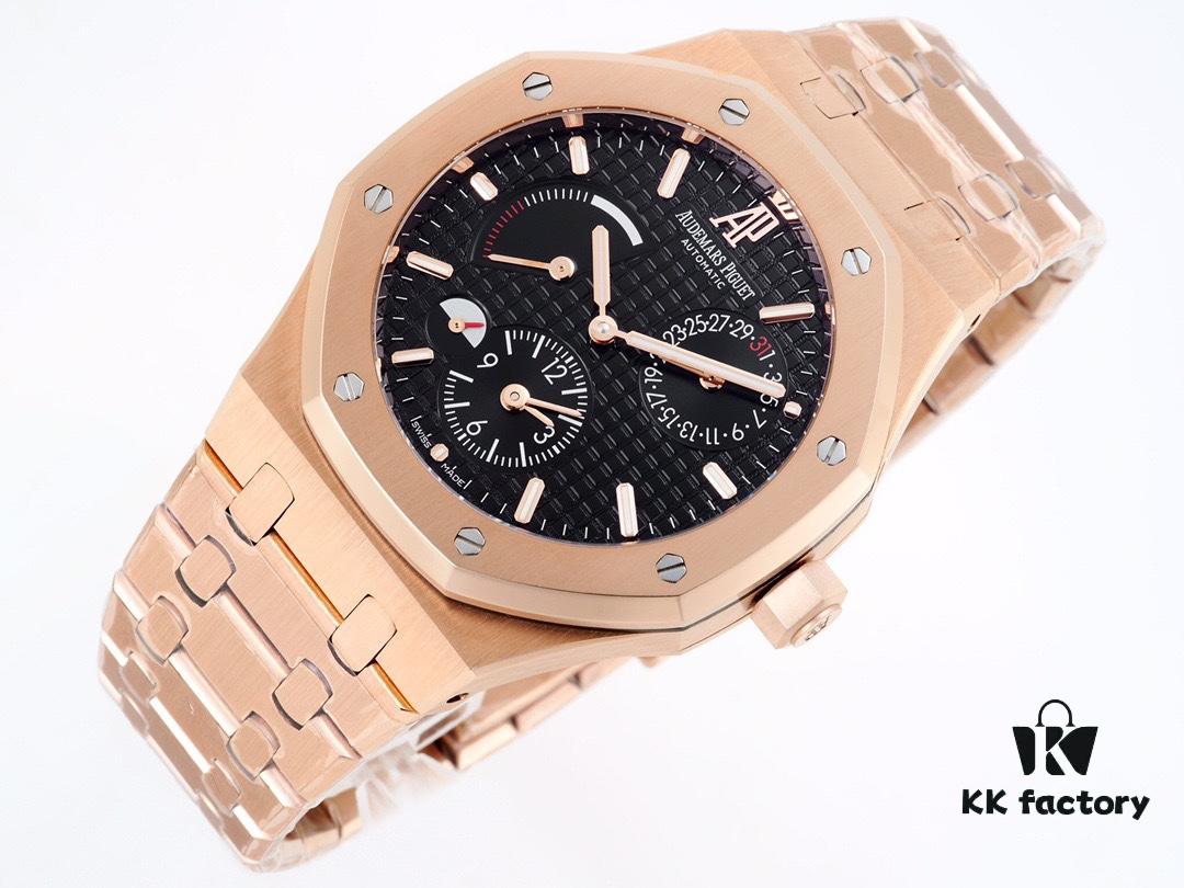 TWA Release Latest Overseas Novelty - Finally a Replica Detox Version Arrives: Dual Time Zone, AP Audemars Piguet Royal Oak 26120ST.OO.1220ST.01, Featuring Caliber 2329/2846 Automatic Movement, 316L Stainless Steel Case, 41mm x 13.5mm, Scratch-Resistant Sapphire Crystal with Functions Including Hours, Minutes, Date, Power Reserve Indicator, Second Time Zone, and 24-Hour Display, Luminescent Hands, Original Folding Clasp with Clear Logo